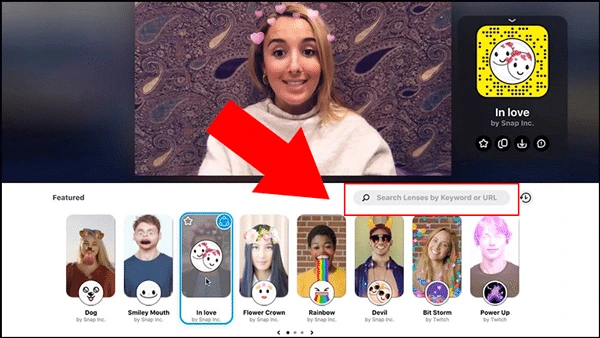 Chọn Filter thích hợp trên Snap Camera
