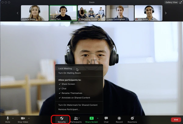 Kiểm soát bảo mật trong cuộc họp trong zoom