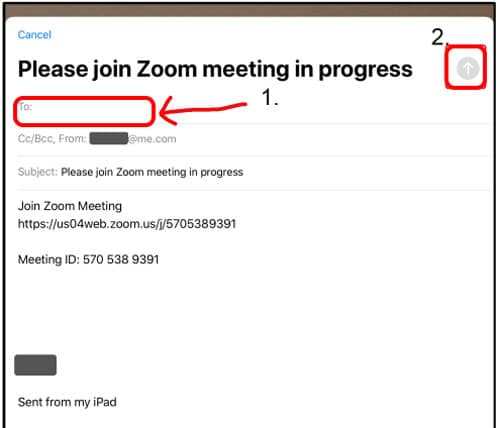 Mời người khác tham gia cuộc họp  Zoom qua email