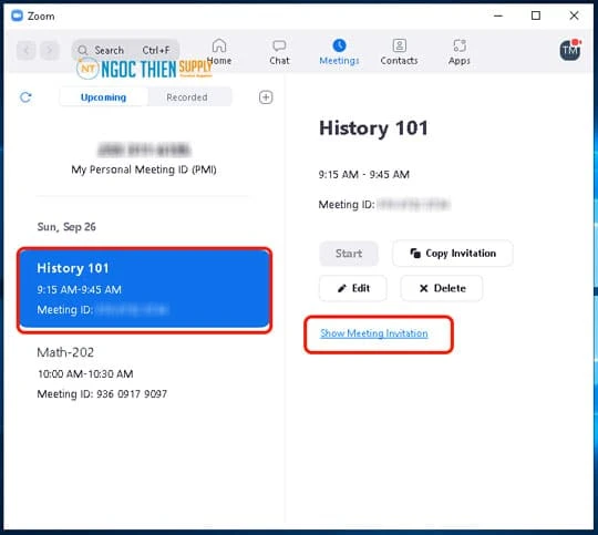 Cách gửi (share) link Zoom cho người khác