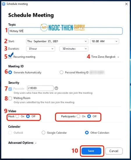 Cách tạo đường link trong Zoom