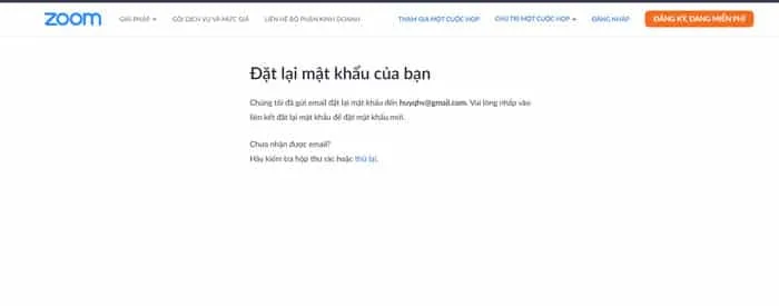 gửi lại một đường link đặt lại mật khẩu vào email của bạn