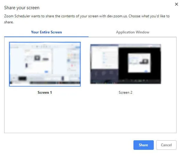 Cách chia sẻ màn hình trên Zoom Web