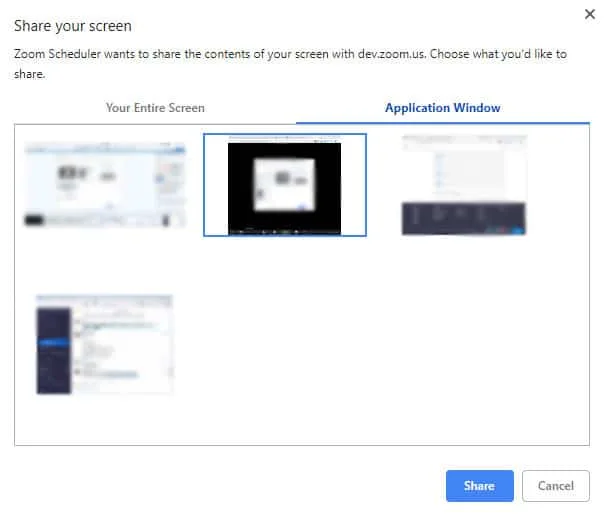 Cách chia sẻ màn hình trên Zoom Web