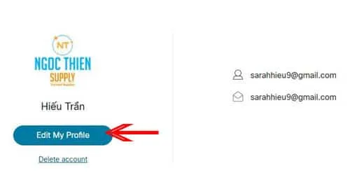 Một cửa sổ mới sẽ xuất hiện. Tiếp theo, nhấp vào nút Edit My Profile màu xanh lam.