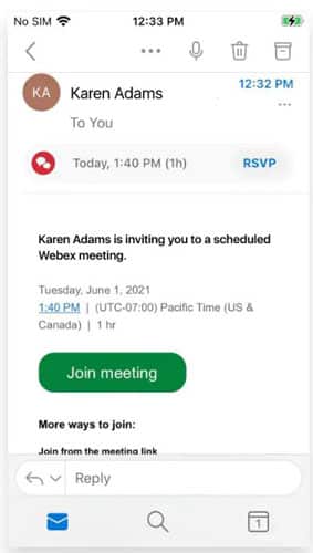 Cách tham gia cuộc họp trên Webex trên điện thoại