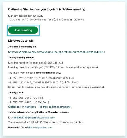 Cách tham gia cuộc họp trên Webex trên máy tính