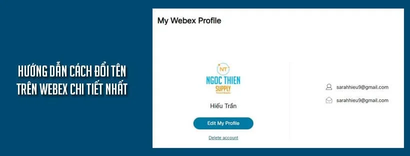 Hướng dẫn cách đổi tên trên Webex chi tiết nhất