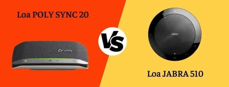 Điểm khác biệt giữa loa Poly Sync 20 với Jabra 510 là gì?