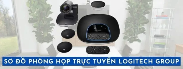 Sơ đồ phòng họp trực tuyến Logitech Group