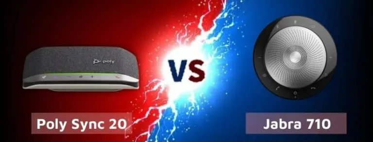So sánh chi tiết loa hội nghị Poly Sync 20 với Jabra 710