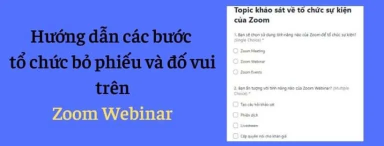 Cách tổ chức bỏ phiếu và đố vui trên zoom webinar