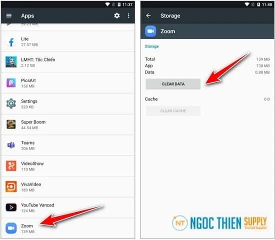Cách 5: Xóa dữ liệu và bộ nhớ cache Zoom