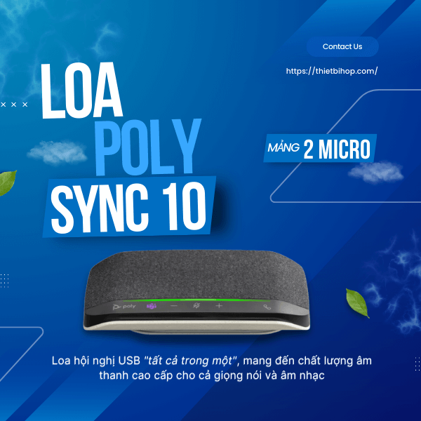 loa hội nghị tất cả trong một poly sync 10 microsoft teams 