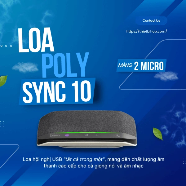 loa hội nghị tất cả trong một poly sync 10 microsoft teams 