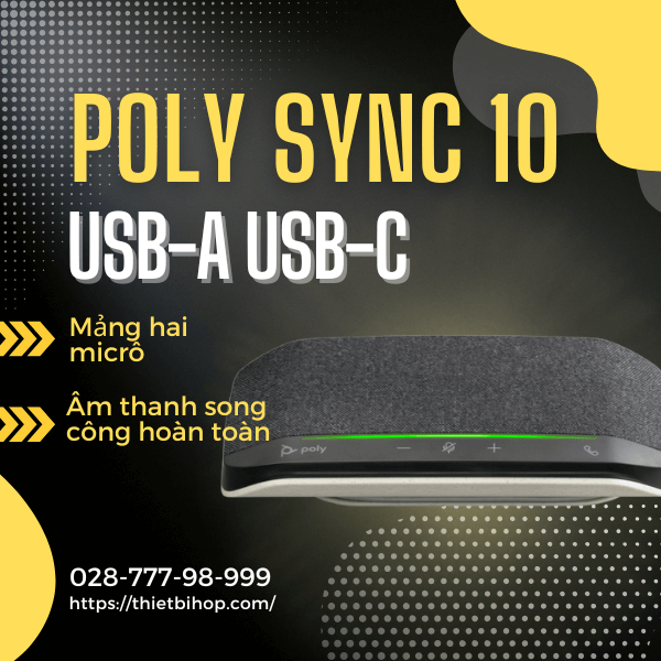 loa hội nghị poly sync 10 usb-a usb-c