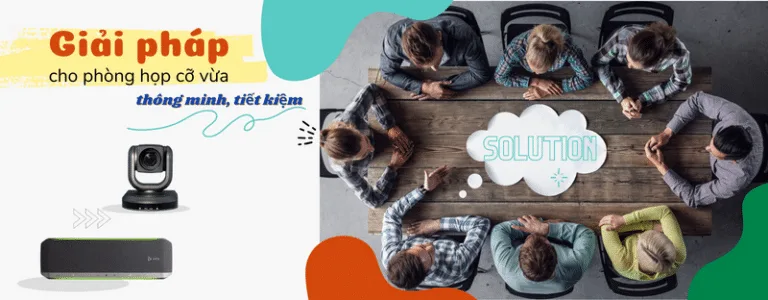 thiết bị cho phòng họp trực tuyến cỡ vừa thông minh