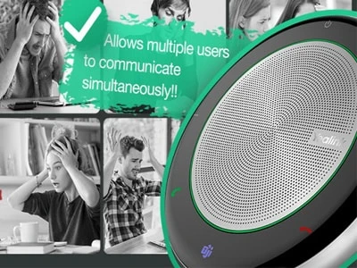 thiết bị họp trực tuyến yealink cho phòng họp nhỏ với loa cp900 thiết kế bắt mắt