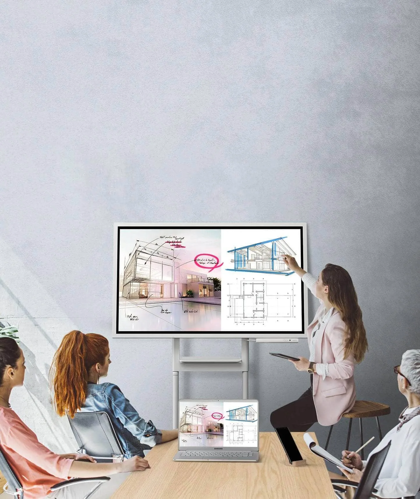 Điều chỉnh màn hình WM55H ngang