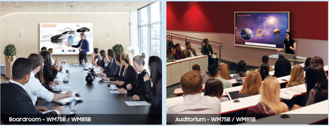 Sử dụng màn hình tương tác WM75B trong phòng họp và khán phòng hiện đại