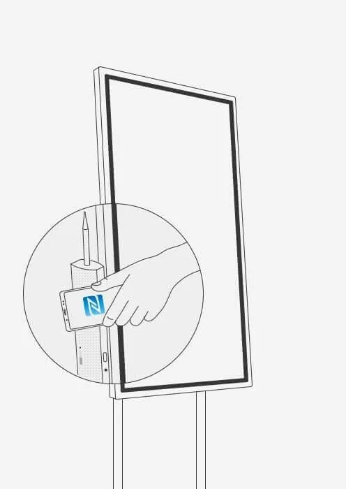 Màn hình tương tác Samsung Flip WM55H kết nối NFC