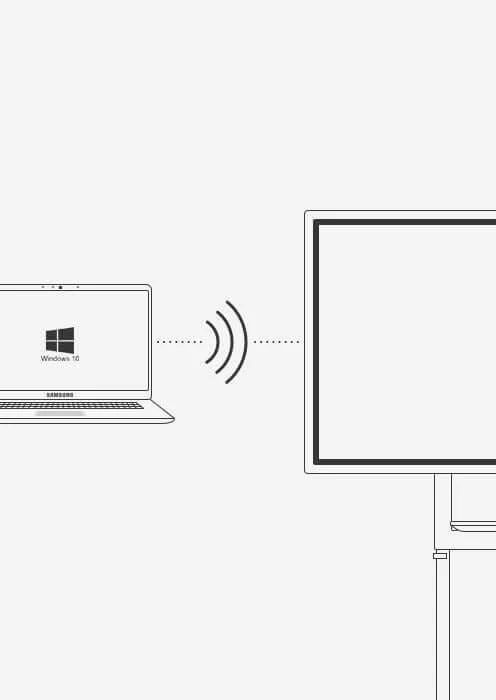 Màn hình tương tác Samsung Flip WM55H kết nối với WIN 10