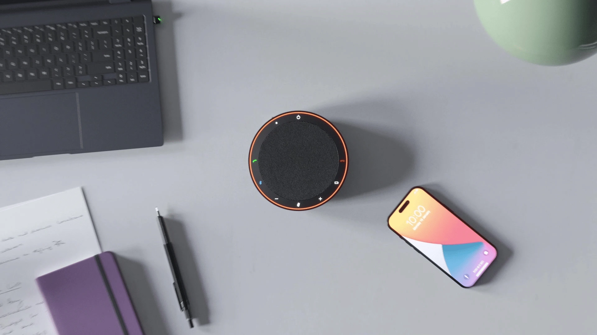 Đèn báo khả năng thu âm của micro trên Jabra Speak2 75