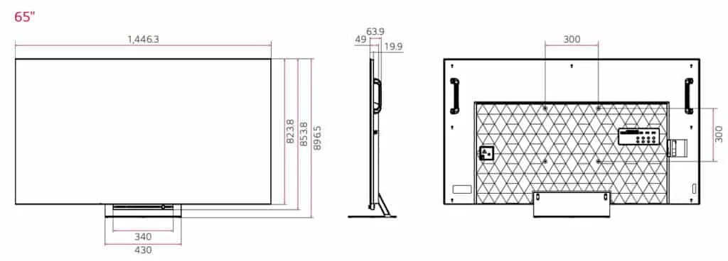 bảng vẽ kỹ thuật lg ultrafine oled pro 65ep5g