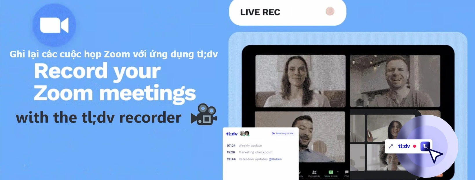cách ghi lại cuộc họp zoom với tl;dv