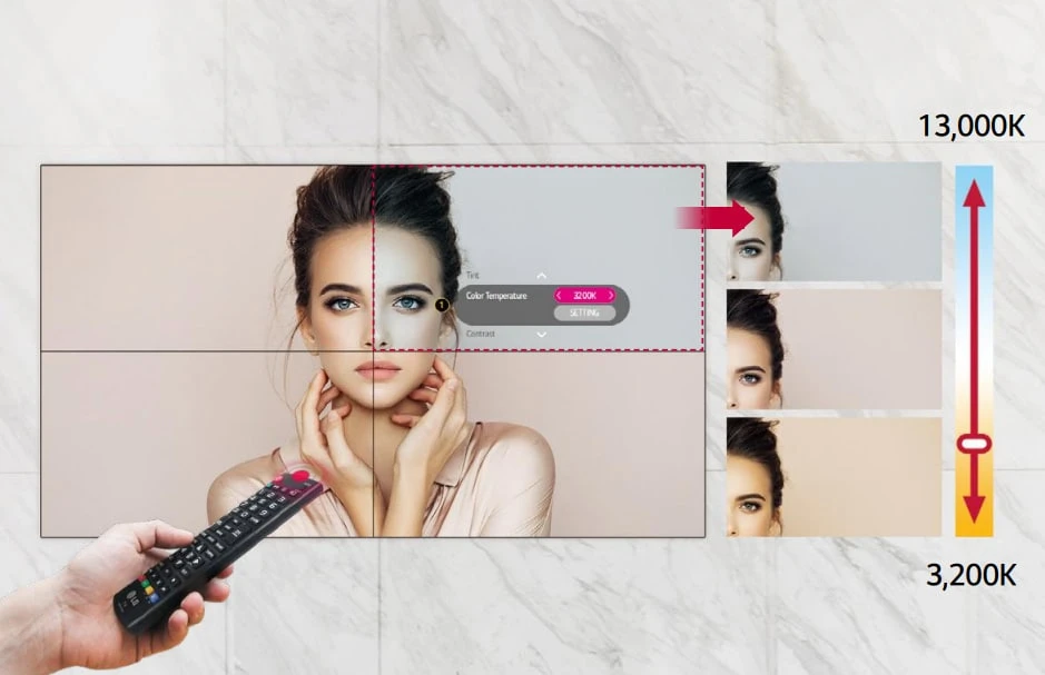 LG 55VH7E-H điều chỉnh màu sắc dễ dàng