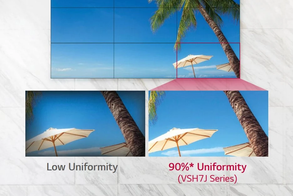 lg 55vsh7j biểu hiện màu đồng nhất