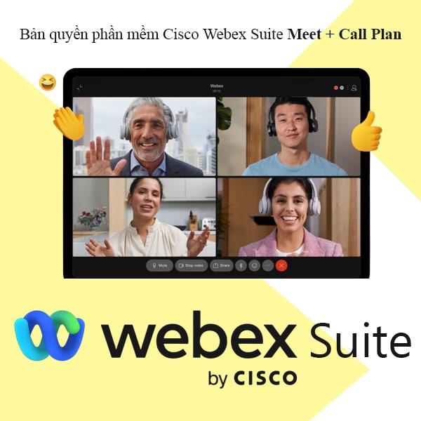 bản quyền phần mềm cisco webex suite meet + call plan