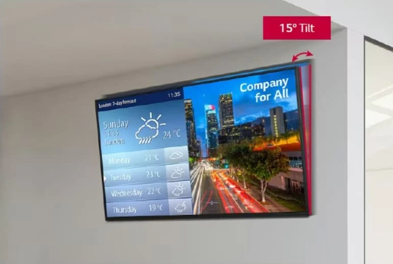 cài đặt nghiêng 15 độ