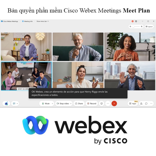 bản quyền phần mềm cisco webex meetings gói meet plan