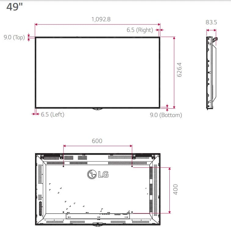 thông số kỹ thuật lg 49xs2e