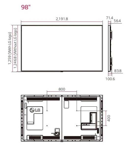 thông số kỹ thuật lg 98um3dg-h