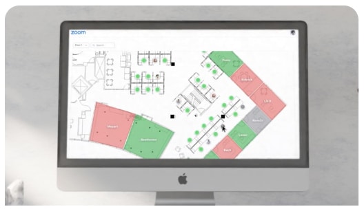 xem vi tri trong Trải nghiệm Zoom Spaces: Giải pháp video sáng tạo cho mọi không gian họp