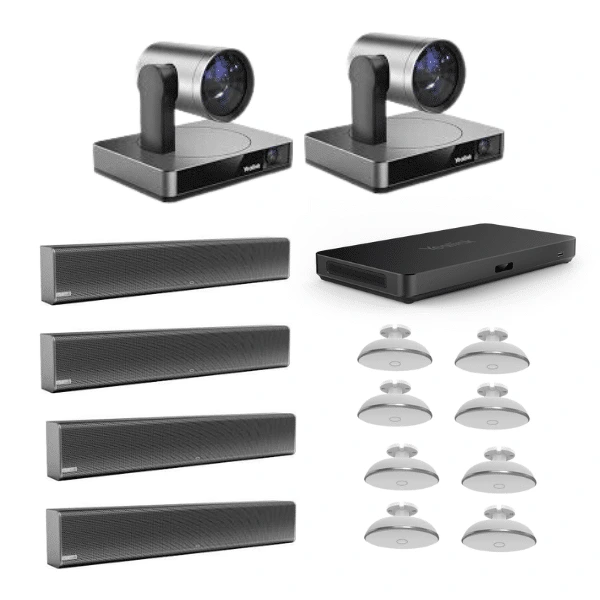 2 Yealink UVC86 + Yealink AVHub + 8 VCM38 + 4 Mspeaker II