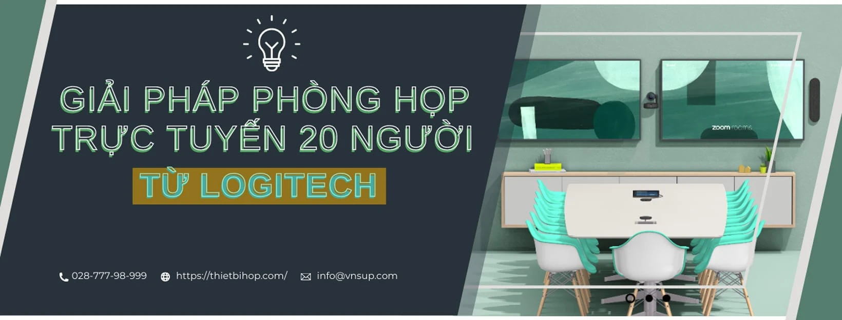 giải pháp phòng họp trực tuyến 20 người từ logitech