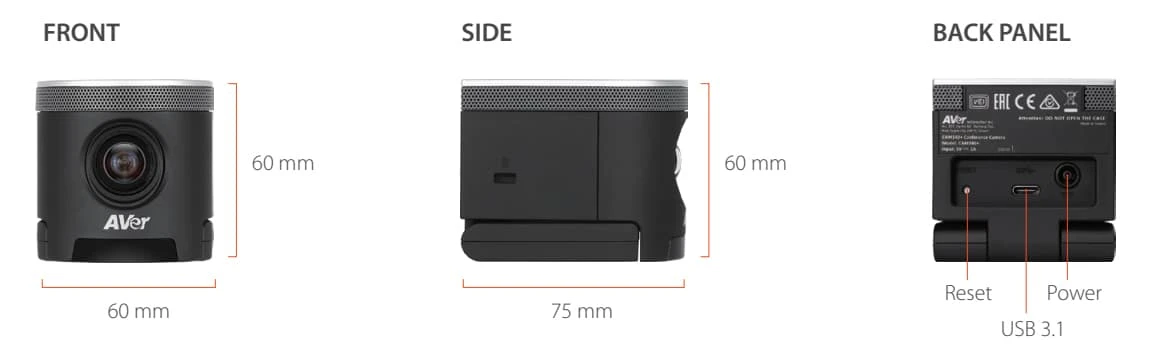 thông số kỹ thuật camera aver cam340+