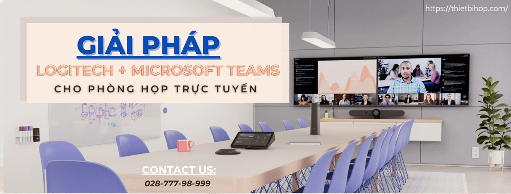 giải pháp logitech + microsoft teams cho phòng họp trực tuyến