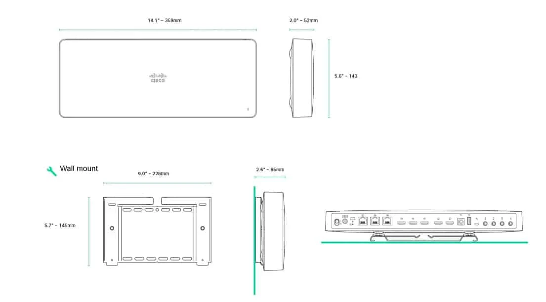 thông số kỹ thuật cisco room kit plus p60