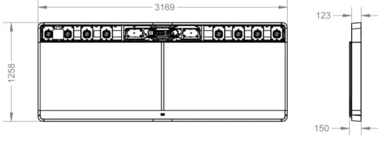 kích thước webex room 70 g2 dual (1)