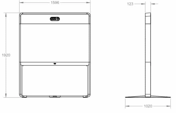 kích thước webex room 70 g2 single