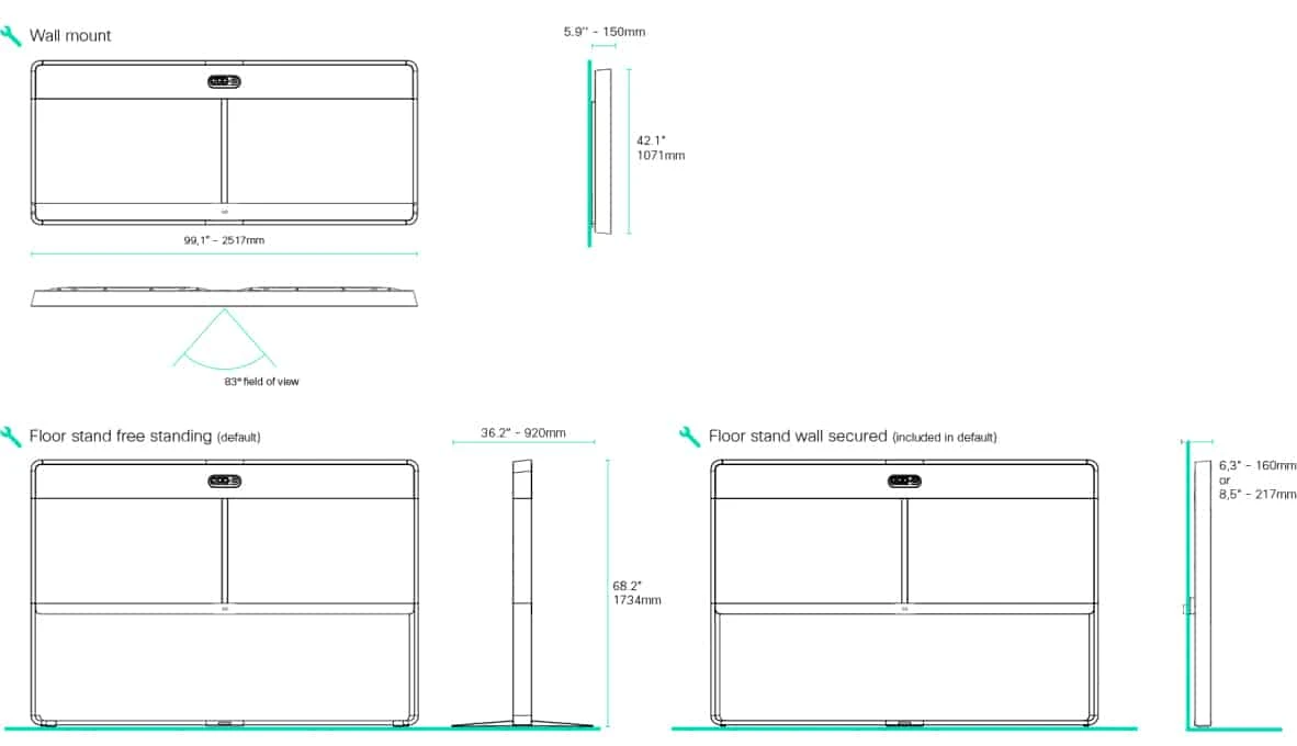 thông số kỹ thuật cisco webex room 55 dual