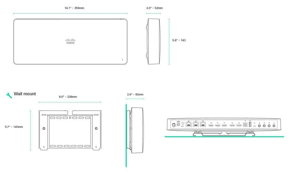thông số kỹ thuật cisco webex room kit plus