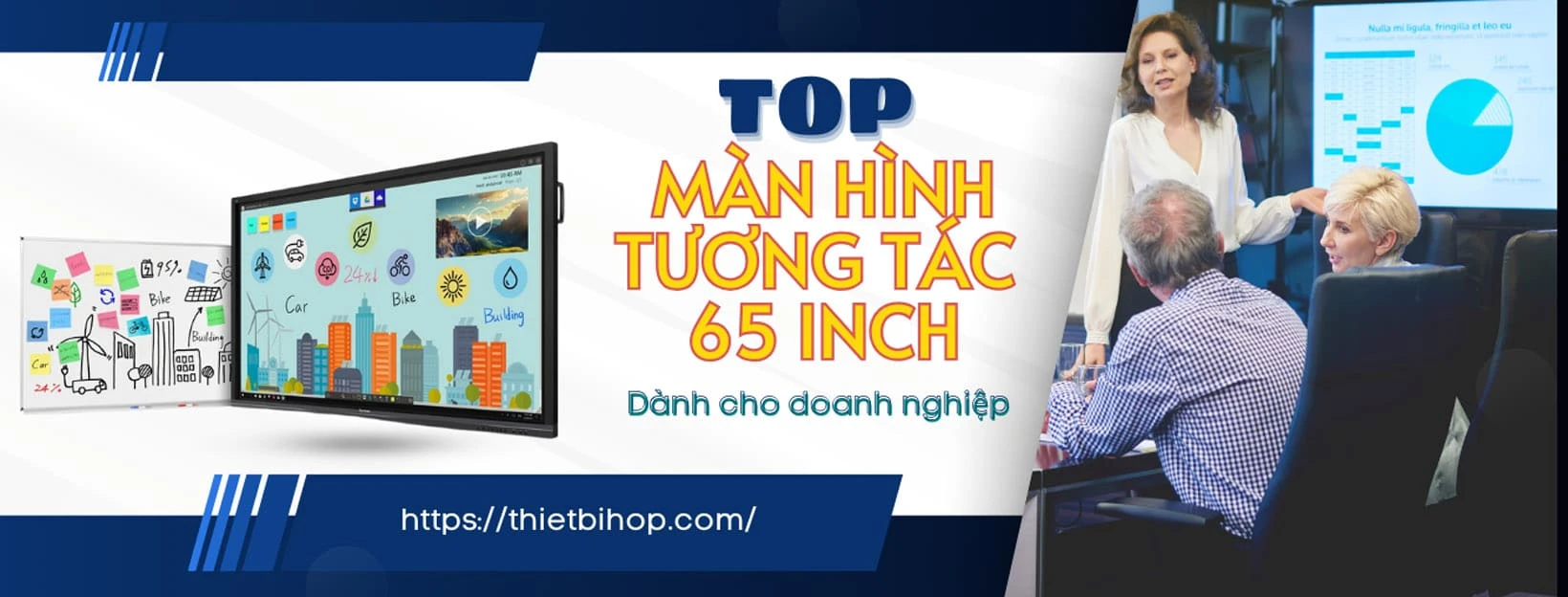 top màn hình tương tác 65 inch dành cho doanh nghiệp