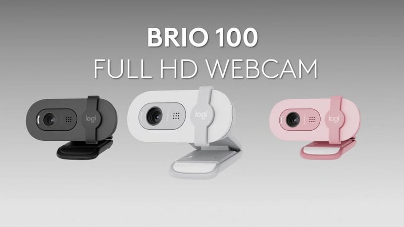 webcam logitech brio 100 màu trắng là gì