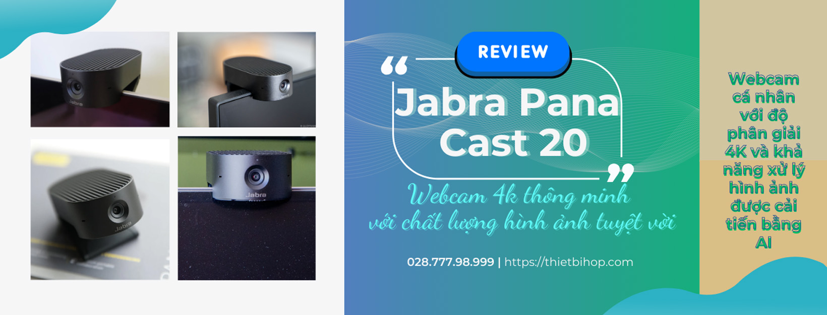 jabra pana cast 20 webcam 4k thông minh