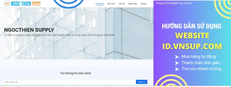 hướng dẫn sử dụng trang id.vnsup.com